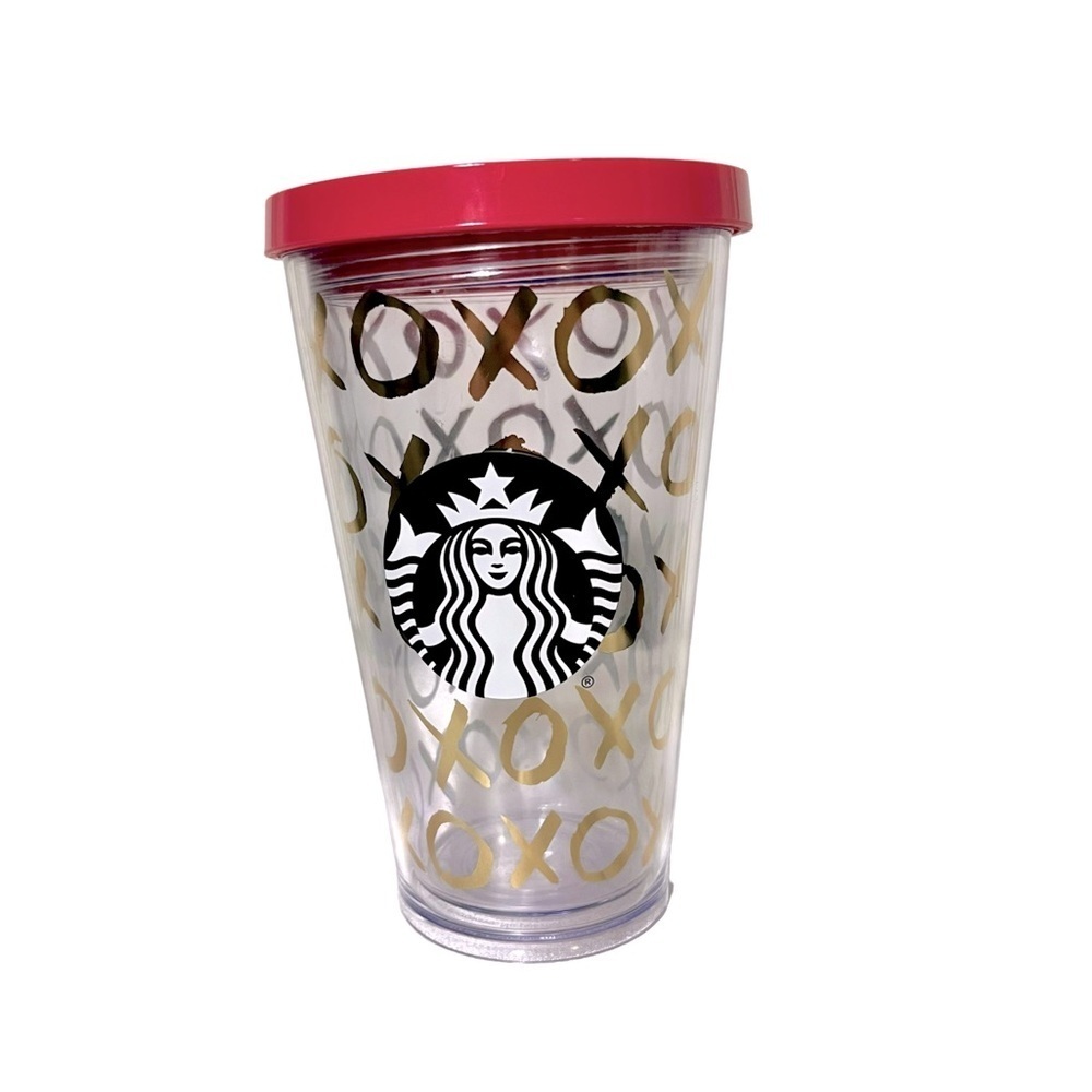 Starbucks 2014 Limited Edition Valentines Day XOXO Cold Drink Tumbler 16 oz